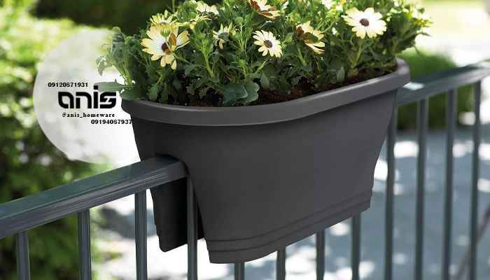 گلدان پلاستیکی نرده ای